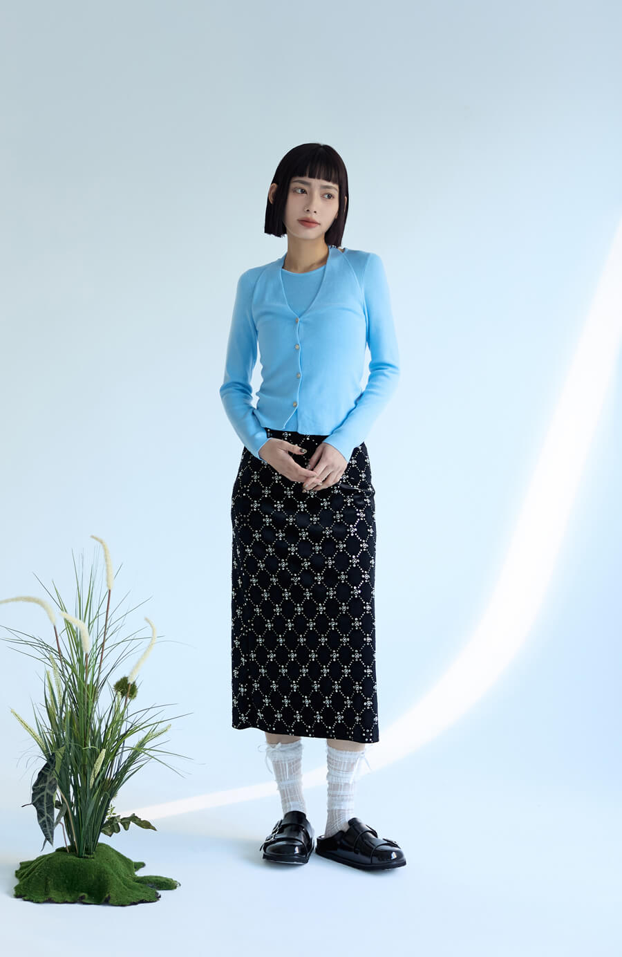 闆娘自留假兩件針織上衣