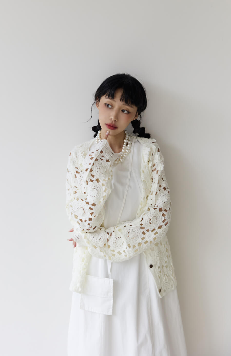 闆娘自留勾花針織小外套 3色