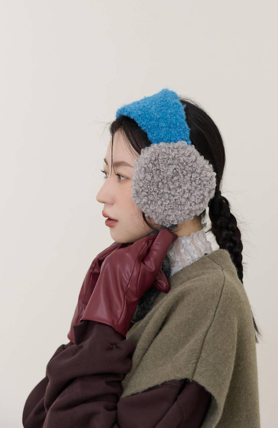 冬季撞色泰迪QQ耳罩 2色