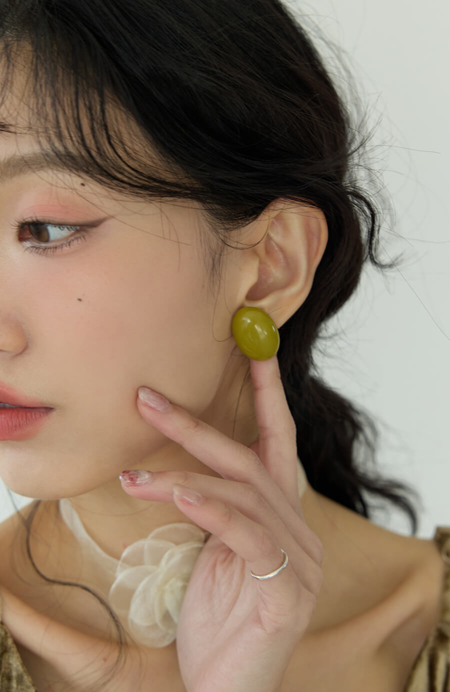 亮色小碗豆耳針 2色