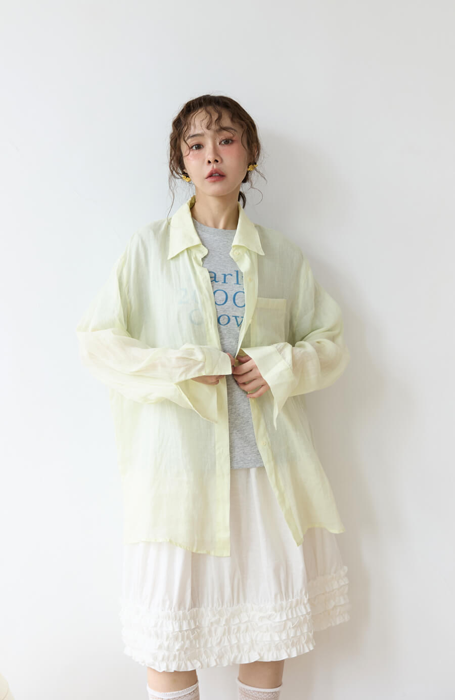 棉麻純色襯衫 3色