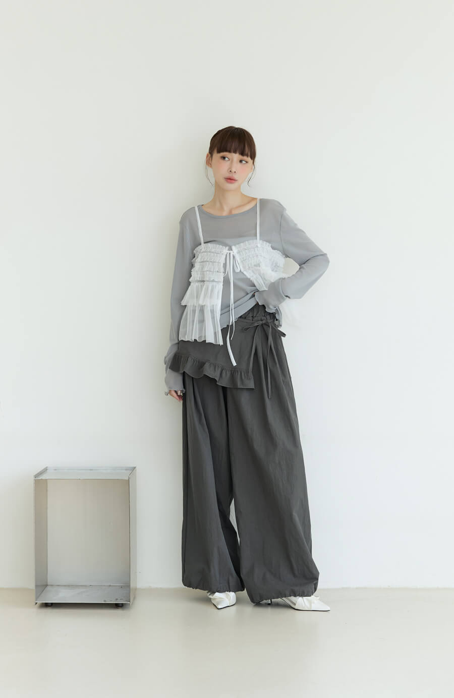 仙女細肩帶網紗背心 2色