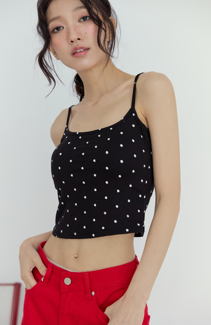 U型美背點點細肩Bratop 3色
