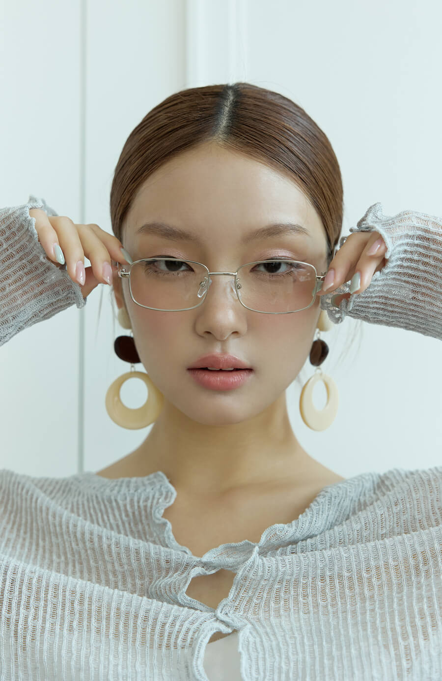 極簡金屬感方框眼鏡