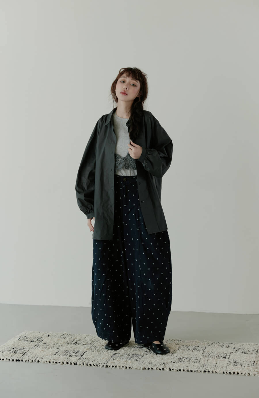 微澎袖寬鬆襯衫外套 2色