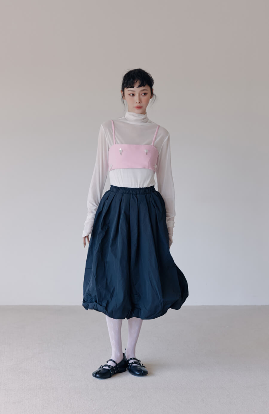 抓皺澎澎氣球長裙 2色
