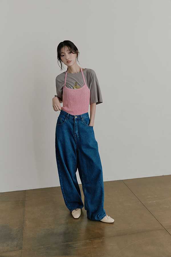 MOSDRESS 簡約牛仔錐形褲 牛仔錐形褲日常休閒穿搭