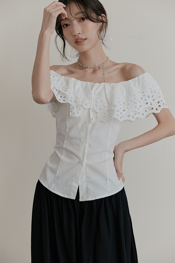 MOSDRESS 訂製蕾絲拼接燈籠褲 黑色拼接長褲層次穿搭