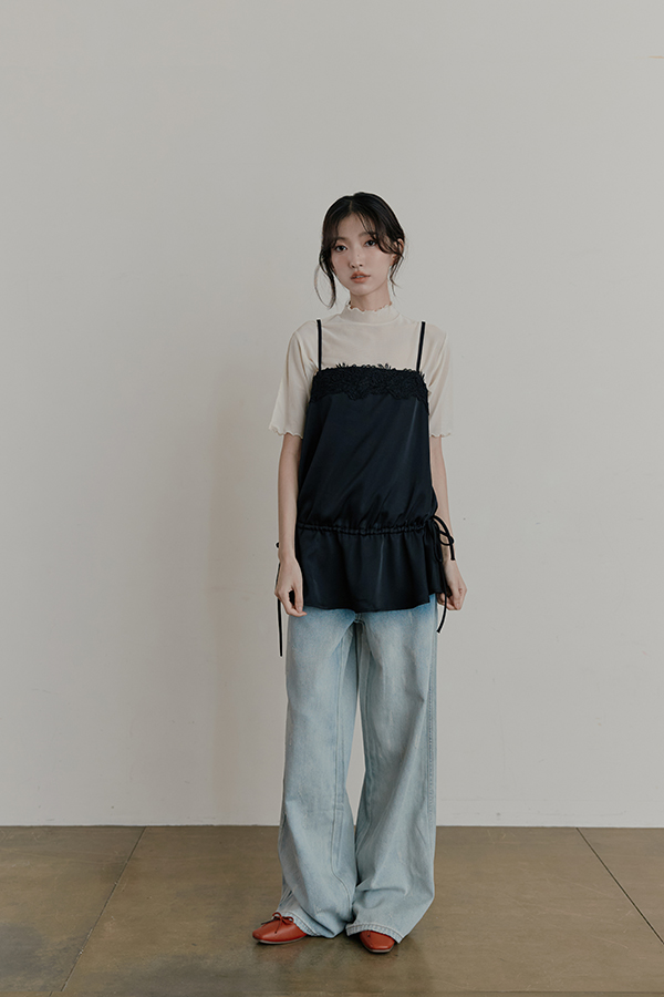 MOSDRESS 漸層刷色牛仔寬褲 牛仔寬褲小個子穿搭