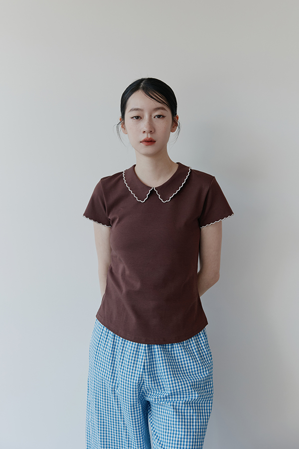 MOSDRESS 花邊領短袖上衣 日常搭配造型