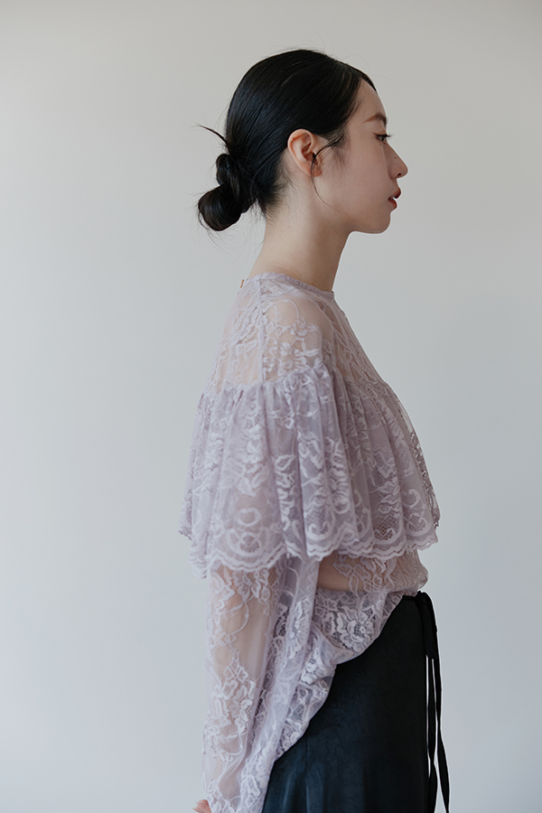 MOSDRESS 披肩感蕾絲上衣 不同搭配輪廓