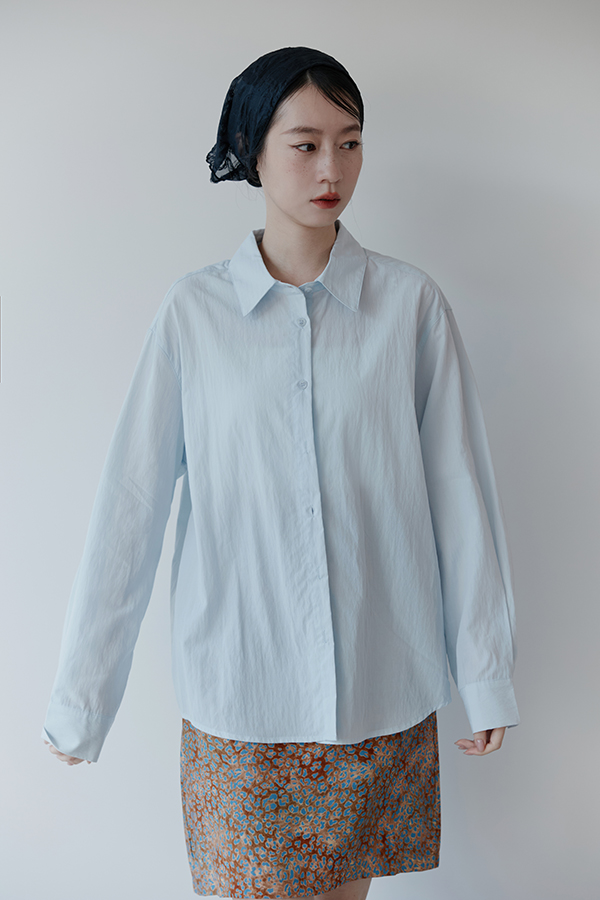 MOSDRESS 翻領寬鬆襯衫 不同搭配輪廓
