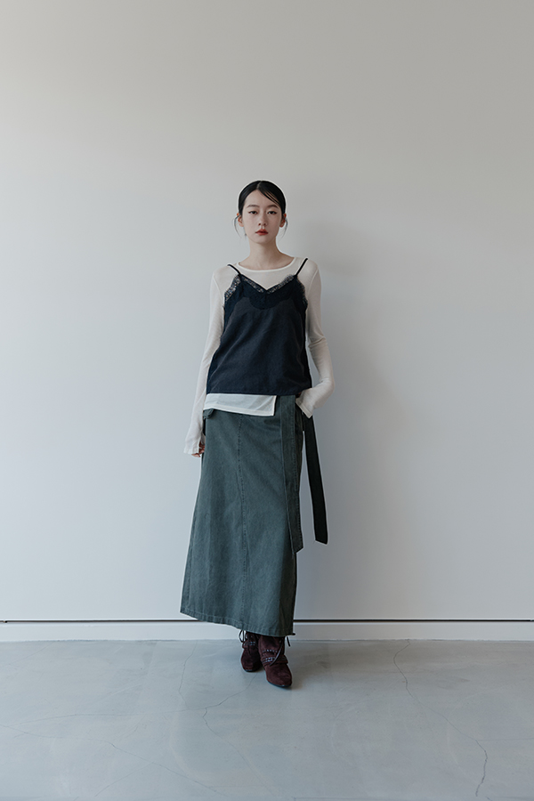 MOSDRESS 水洗牛仔綁帶 A 字裙 另一組實穿搭配