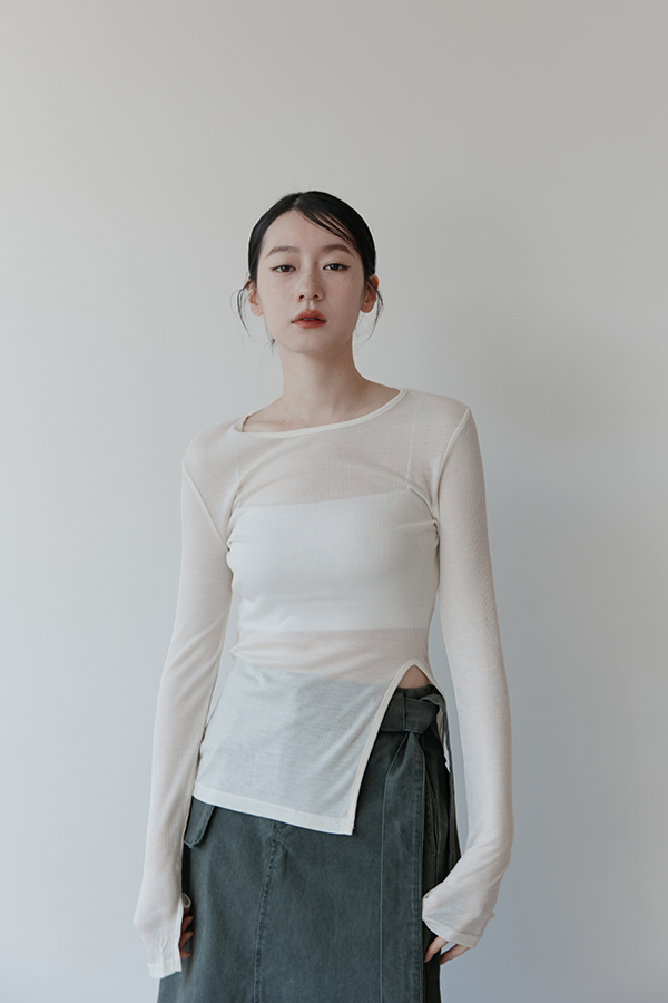 MOSDRESS 水洗牛仔綁帶 A 字裙 商品平拍全貌