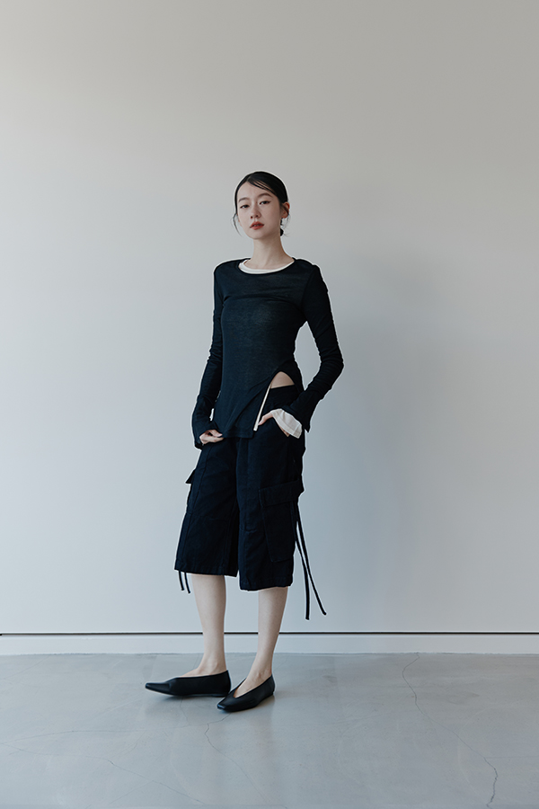 MOSDRESS 率性工裝五分褲 設計細節近拍