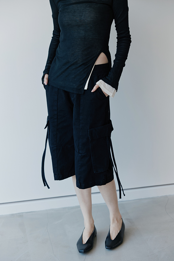 MOSDRESS 率性工裝五分褲 不同搭配輪廓