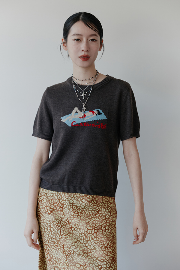 MOSDRESS 黑珠十字架多層項鍊 項鍊層次展示