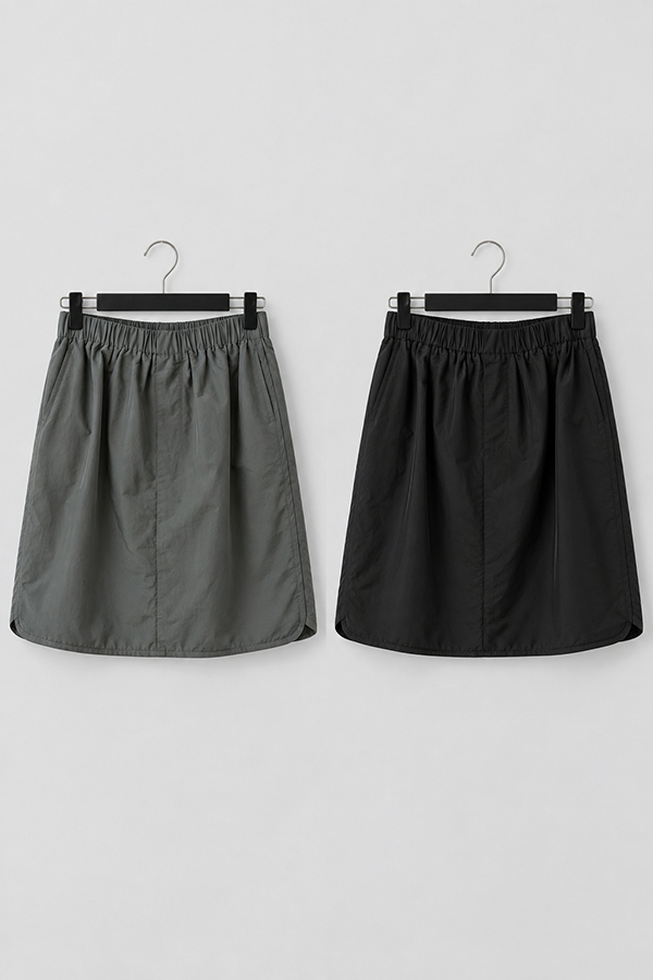 MOSDRESS 鬆緊腰A字裙 兩色A字裙平拍