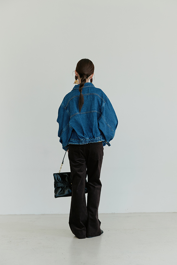 MOSDRESS 大口袋原色牛仔外套 牛仔藍 牛仔外套背面