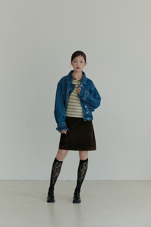 MOSDRESS 大口袋原色牛仔外套 牛仔藍 牛仔外套搭配短裙