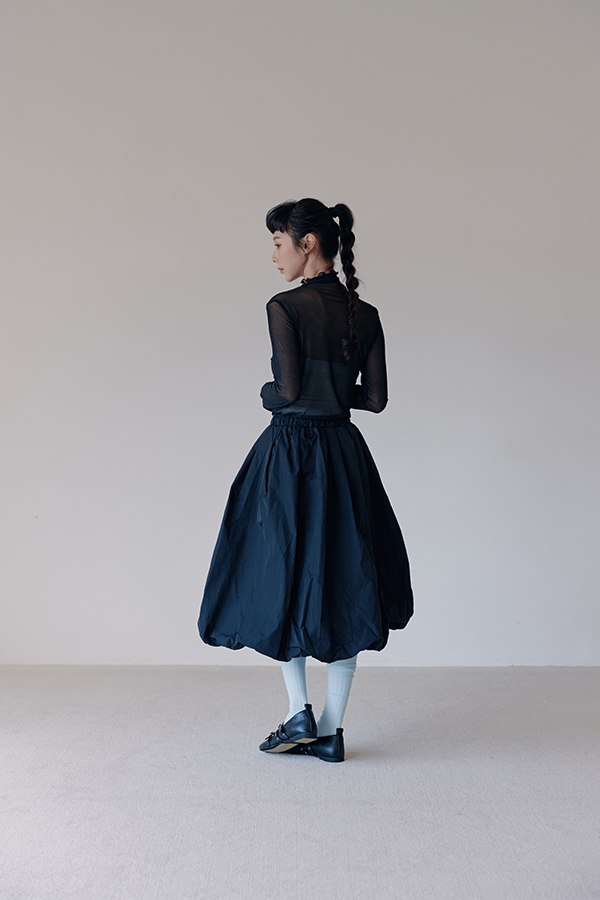 MOSDRESS 輕透網紗高領打底衫 4色 四色 打底衫平拍對照