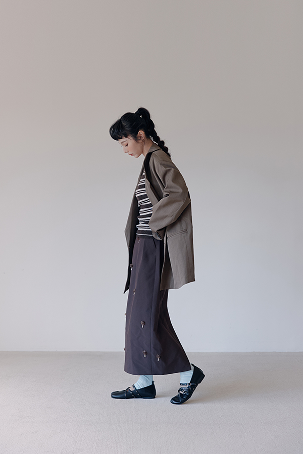 MOSDRESS 復古寬肩雙釦西裝外套 西裝外套側面輪廓