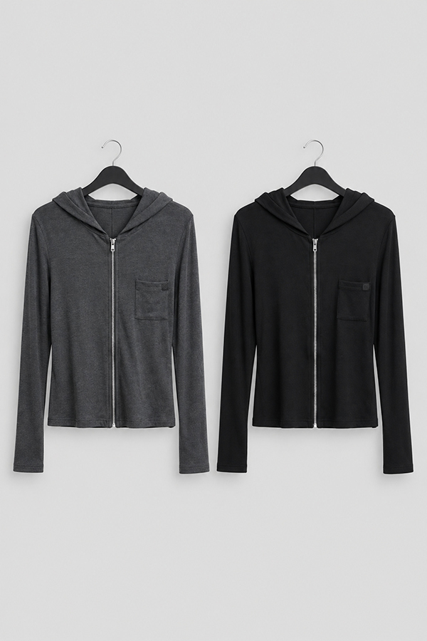 MOSDRESS 休閒連帽拉鍊外套 2色 兩色 兩色連帽外套平拍