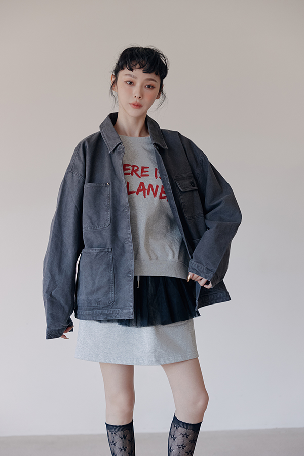 MOSDRESS 澎澎多層網紗裙簾 2色 黑色 外套搭黑色網紗裙簾