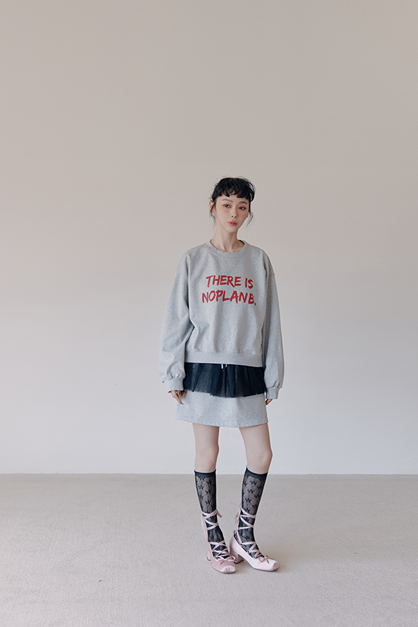 MOSDRESS 美式復古棉質短裙 字母上衣搭短裙