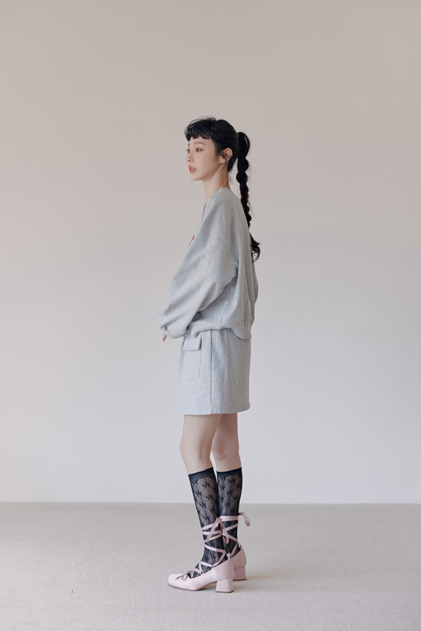 MOSDRESS 美式復古棉質短裙 短裙側面輪廓